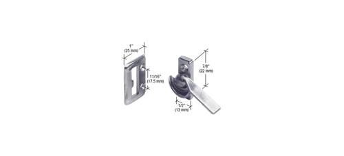 CRL F2510 Left Hand Sliding Window Latch with 7/8" Screw Holes Brite Zinc - 第 5/5 張圖片