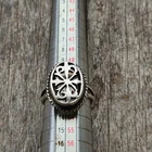 Vintage 925 Sterling Silver Ring Filigree Rope Edge Size 6 Marked CW