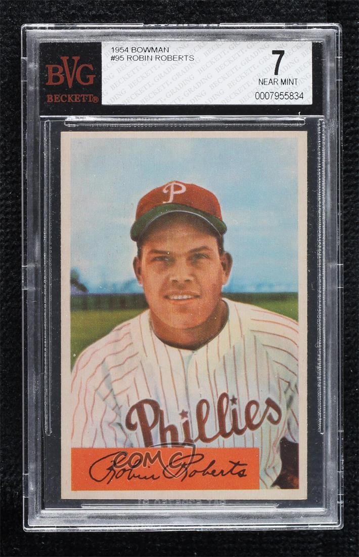 1954 Bowman Robin Roberts #95 BVG 7 HOF 0q3