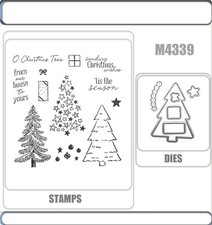 PINE TREE TRIMMINGS Stamp and Metal Cutting Dies DIY Handmade Cards Scrapbook