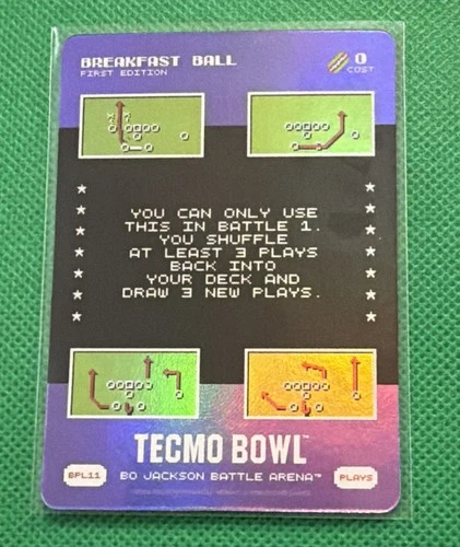 Tecmo Bowl Bo Jackson Battle Arena Breakfast Ball Foil Plays BPL11 First Edition