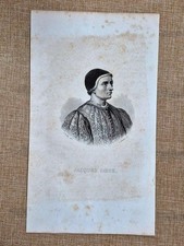 Jacques Coeur 1395 Bourges – 1456 Chio Mercante e finanziere Incisione del 1840