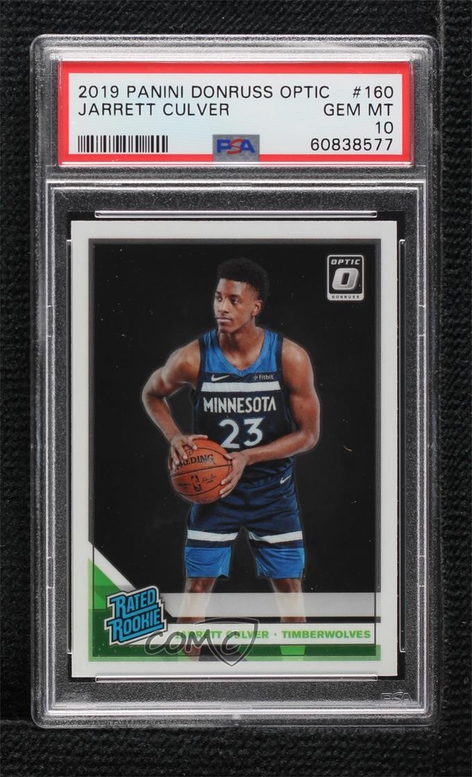 2019-20 Panini Donruss Optic Rated Jarrett Culver #160 PSA 10 GEM MT Rookie RC