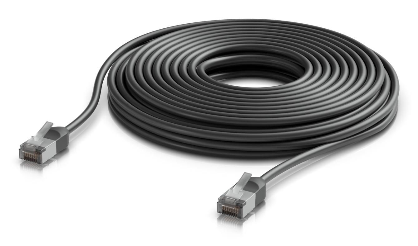 Ubiquiti UACC-CABLE-PATCH-OUTDOOR-C6A-12M-BK Ultra-thin. rugged. shielded