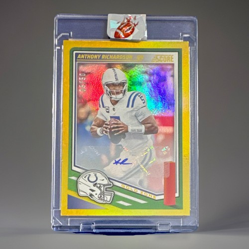 2025 SCORE Football GOLD ZONE AUTO 5/50 ANTHONY RICHARDSON - JERSEY MATCH!!