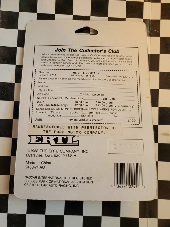 🏁🏆Coche autografiado por Brett Bodine NASCAR escala 1/64 🏁🏆 Foto 2 de 2