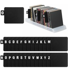 26pcs Black CD/DVD/Vinyl Record Organizer Dividers A-Z Alphabet Tab File Storage