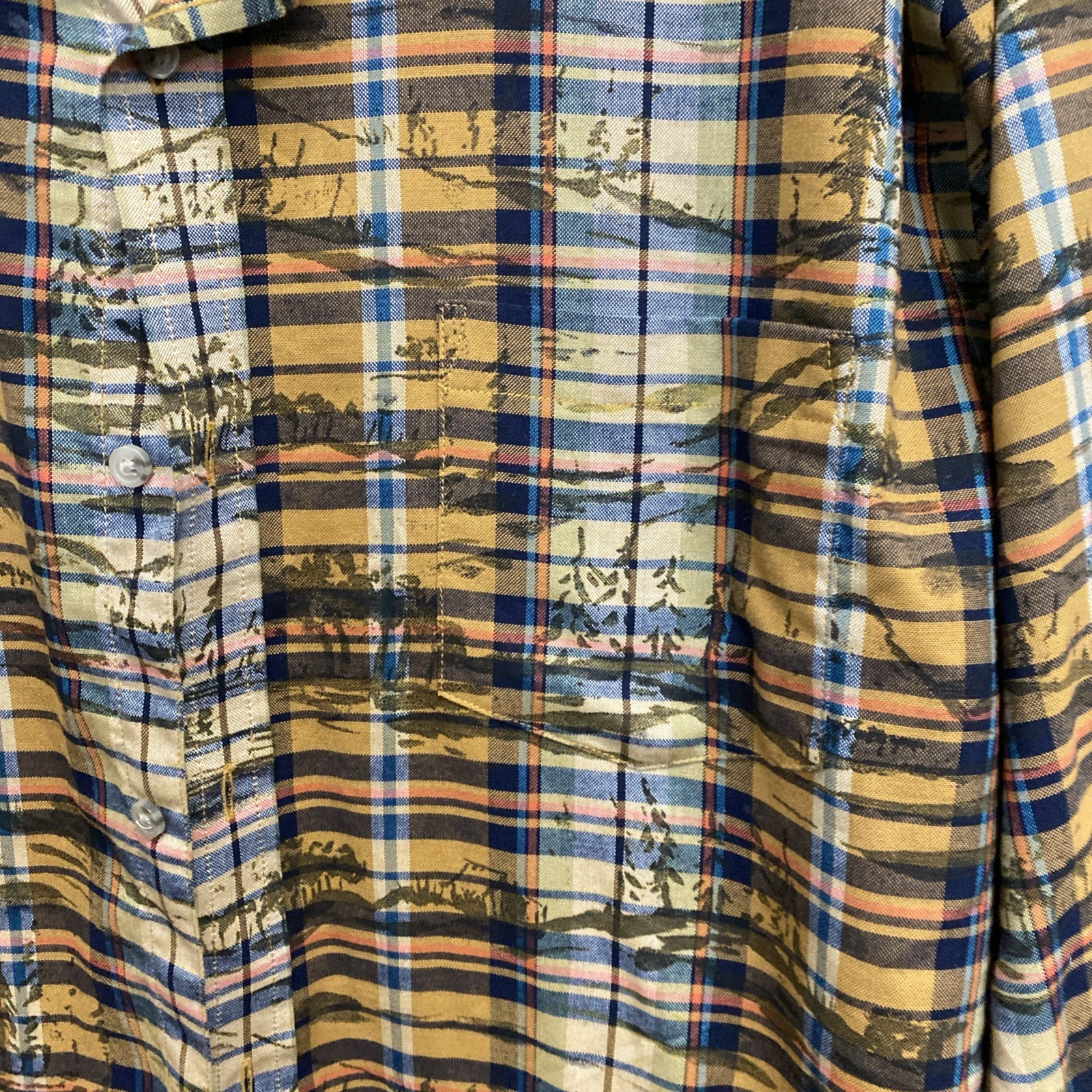 Rare XXL St John's Bay Men's Mountain Pattern Flannel Shirt image 3