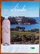 Publicité Papier - Vin Bio Château Léoube, situé à Bormes-les-Mimosas, de 2024