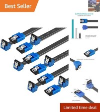Versatile SATA III Cable 6 Pack, 18 Inch with Right Angle  Fast Transfer Rate