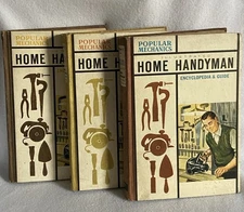 🔧 Popular Mechanics Home Handyman Encyclopedia & Guide – 1960s 3 Volume Set HC