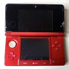 Nintendo 3DS Handheld Gaming Console Flame Red Charger Stylus Working