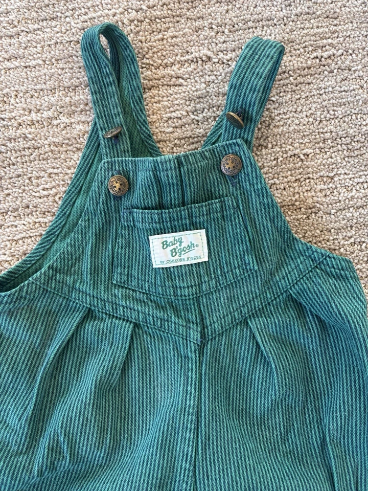 Винтажный Baby B'Gosh OshKosh Vestbak зеленый комбинезон размер 12 месяцев пузырьковый комбинезон - Изображение 3 из 4