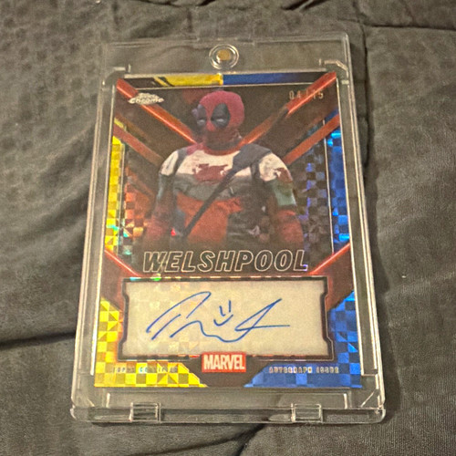 Topps 2025 Chrome Deadpool & Wolverine Paul Mullin Welshpool Auto TC-PM #4 /15