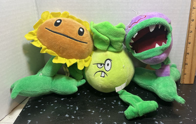 Plants vs. Zombies Plush Sunflower Chomper Bonk Choy Lot