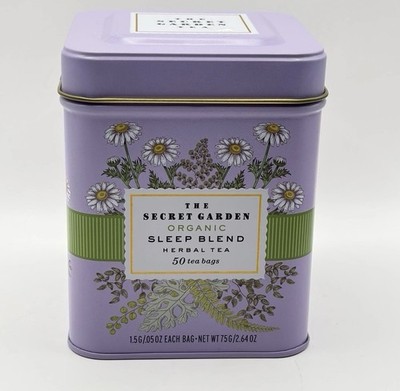 The Secret Garden Organic Sleep Blend Herbal Tea 50 Bagged Tea Bags 10/2026 Exp