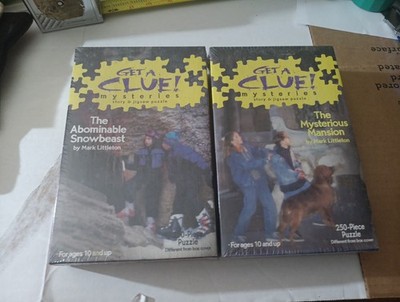 2 VTG Get A Clue Mysteries Story&Jigsaws TheMysterious Mansion+One 250pcs-SEALED