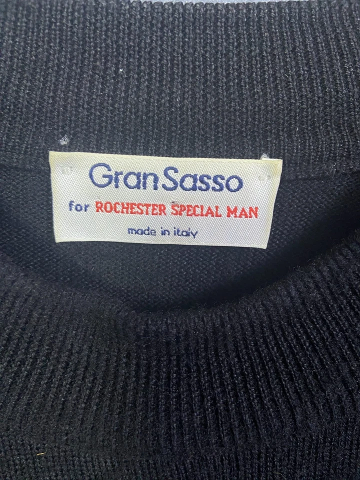 Gran Sasso Lana Wool Silk Cashmere Blend Sweater Crew Shirt Italy Size 2XT Tall - Image 4 of 4