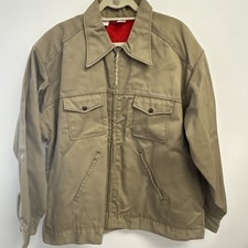 Vintage 80s Dickies Mechanical Work Jacket Men s Size 50 Reg - Red Sherpa Lined
