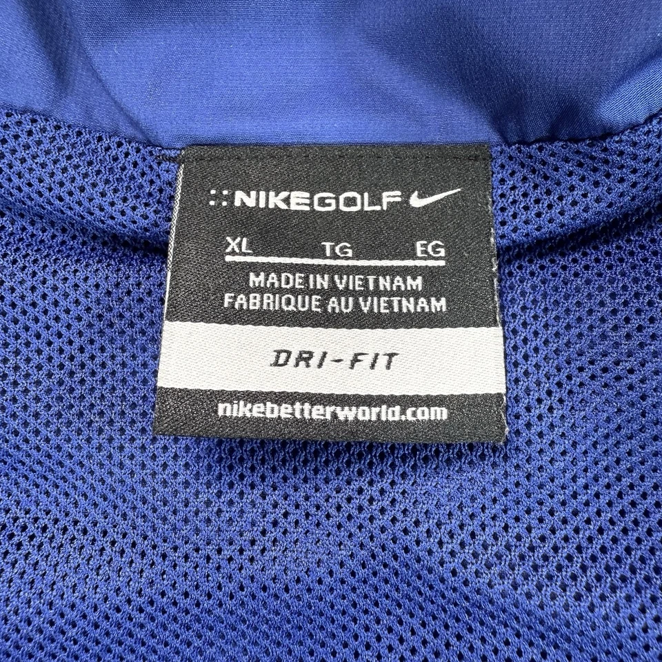 Nike Golf Wind Jacket Mens XL Blue Half Zip Windbreaker Pullover Merrill Lynch - Image 3 of 4