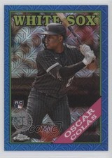 2023 Update 1988 Topps Chrome Silver Pack Mojo Blue Refractor Oscar Colas 15tj