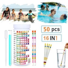100Strips 16In1 PH Test Drinking Water Test Kit Water Test Strips for Hardness.