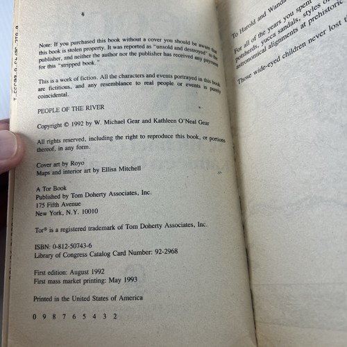 TOR Books People Of The Wolf / People Of The River Historical Paperbacks - Picture 10 of 14