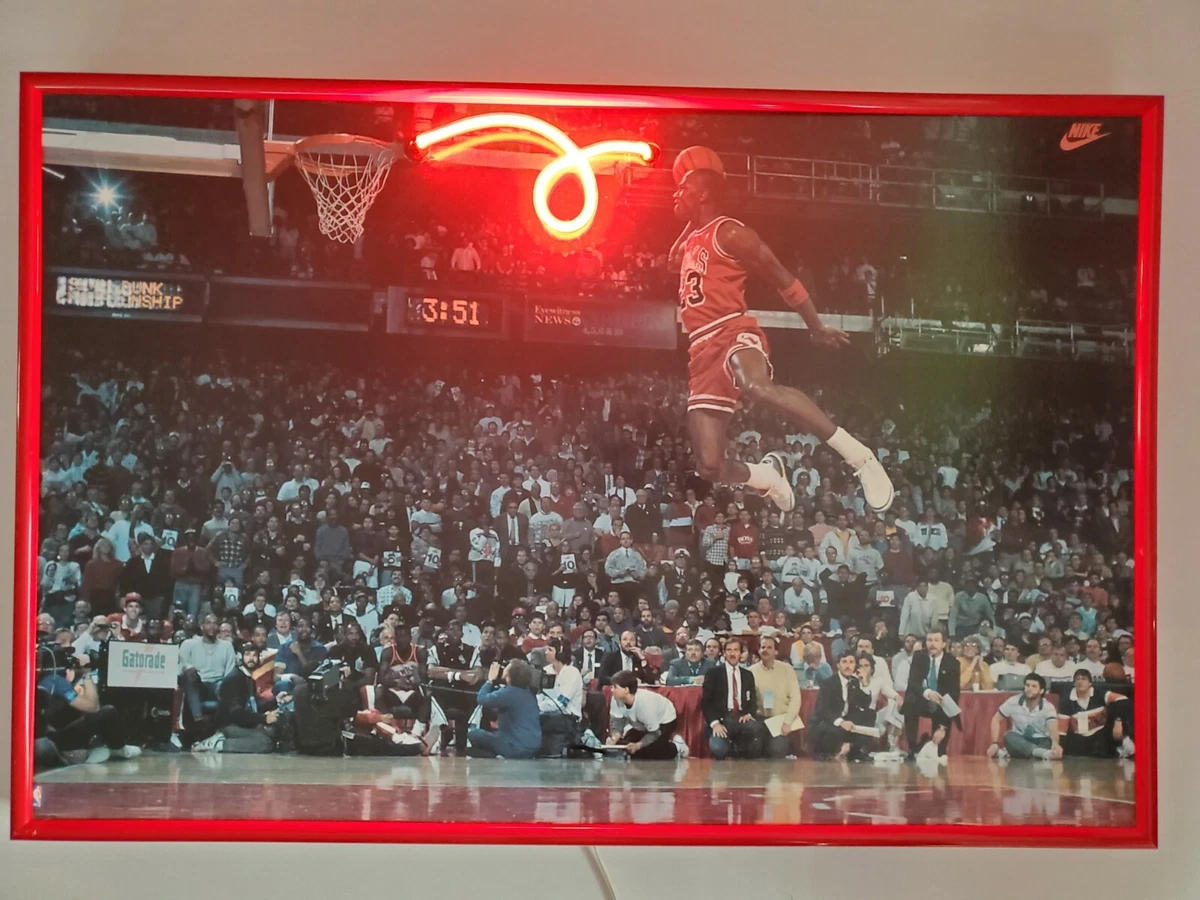 Michael Jordan 23 1988 Free Throw Line Dunk Contest Store Display