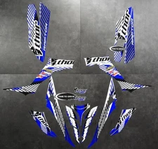 Yamaha 350R Raptor Blue/White Decals Stickers Quad Graphics 28pc kit 350 YFM350