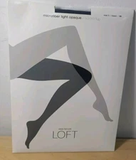 Ann Taylor LOFT Control Top Pantyhose Microfiber Light Opaque Size 3 Black New 