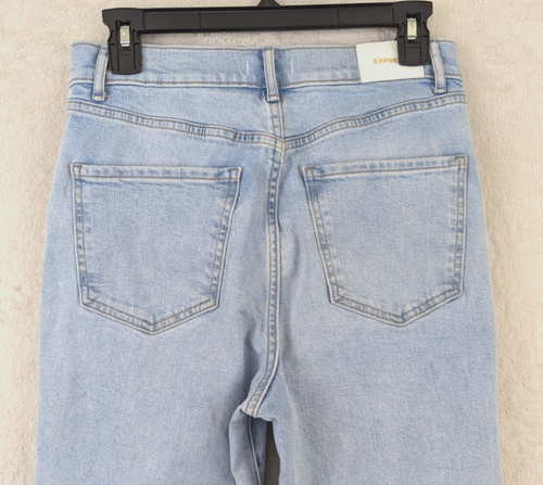 Express sz 4 Mom Jean super high rise distressed denim stretchy 0345 - Picture 5 of 8