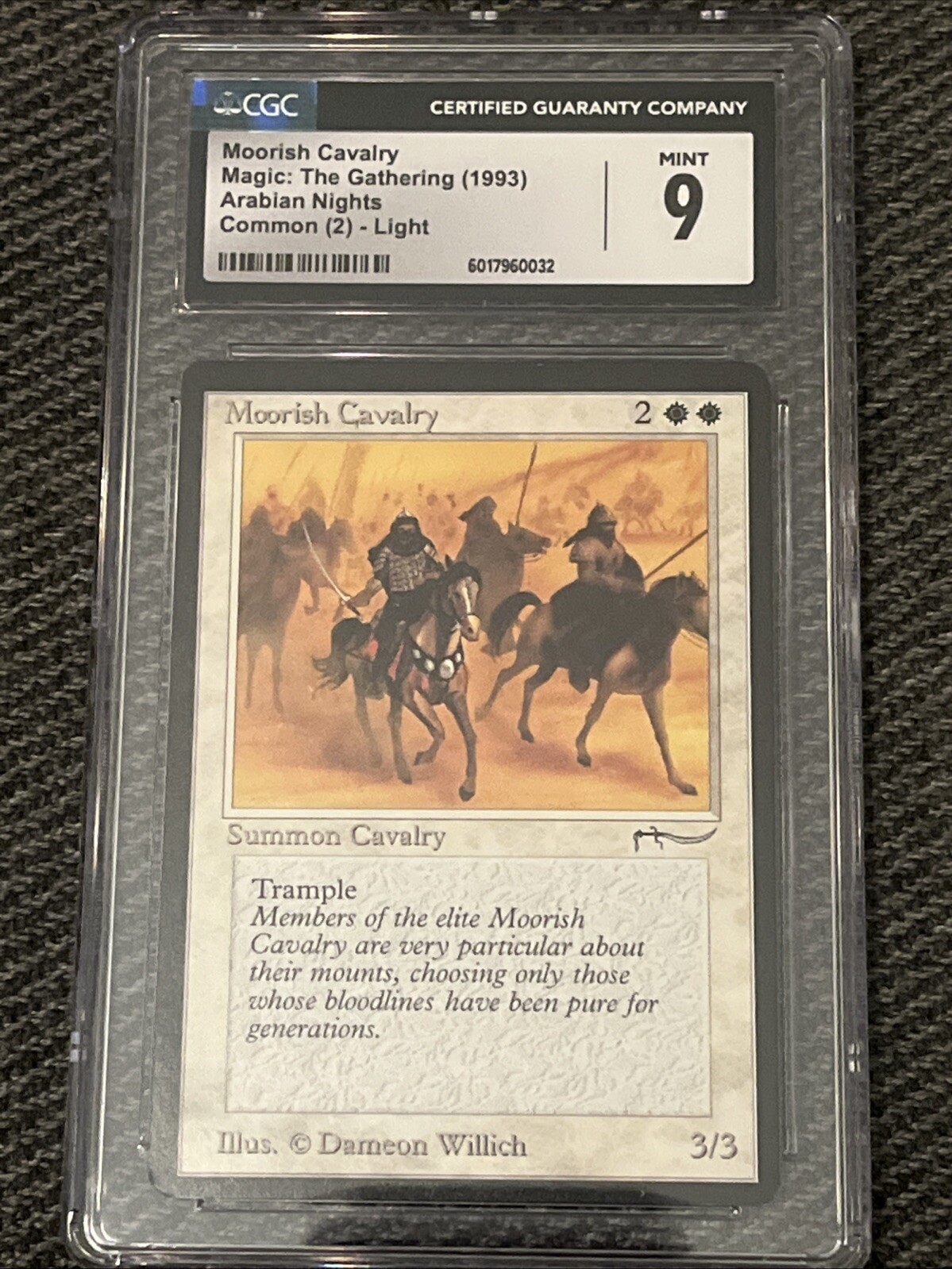 Moorish Cavalry MTG Arabian Nights CGC 9 Mint Magic The Gather 1993 Light