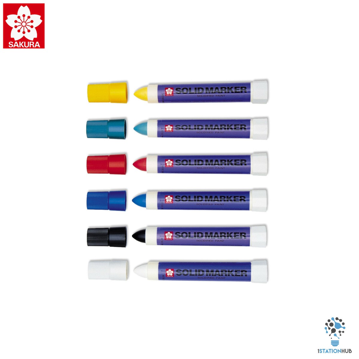 Sakura High Temperature Solid Paint Marker Red Green White Yellow Black  Blue