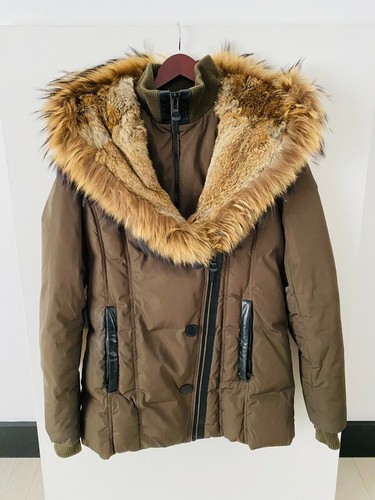 Hooded Fur Winter Coat Jacket Brown 