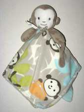 Blankets  Beyond Monkey Security Blanket Jungle Print Paci Holder Baby Lovey