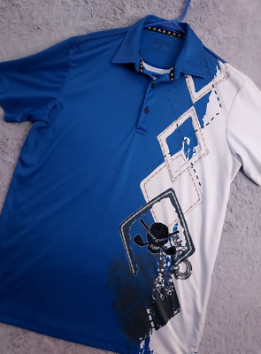 Tattoo Golf Polo Shirt Mens Medium Performance Players Edition Skull ProCool M