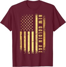Golden Color USA Flag Trump President Inauguration Unisex T-Shirt