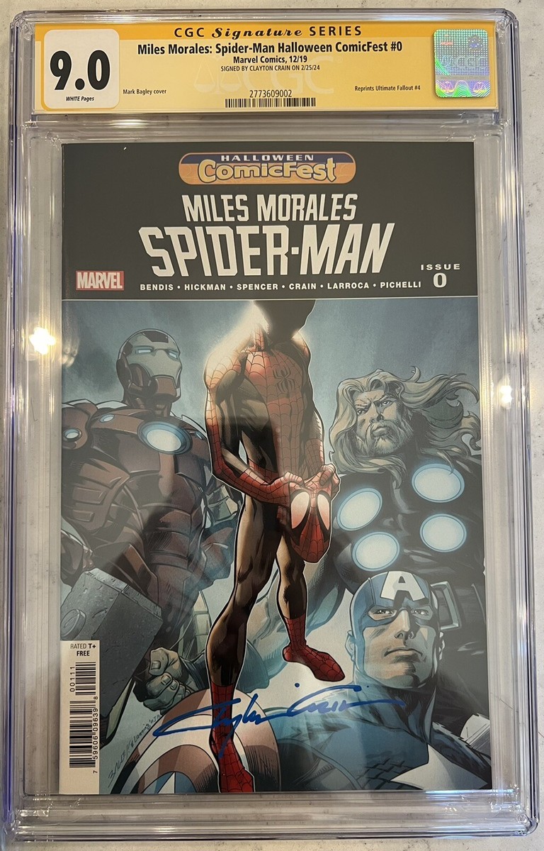 MILES MORALES: SPIDER-MAN #0 CGC SS 9.0 SIGNED BY CLAYTON CRAIN