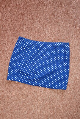 AJC Stretch Rock Minirock Gr. 34 Neu blau Punkte 