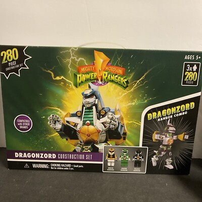 Dragonzord Mighty Morphin Power Rangers Construction Set 280 Pieces Toy ...