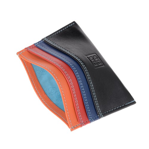 Porta carte di credito colorato in pelle Nappa 6 tasche DUDU - Picture 4 of 63