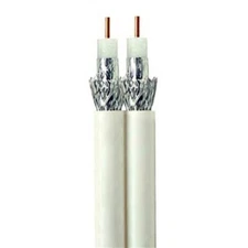 Steren 500ft 3GHz Dual RG6/U Coaxial Cable, White, CCS, UL Listed