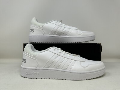 Wmns Adidas Hoops 2.0 Athletic Comfy Basketball Shoes / White / FY6024 / Size 11