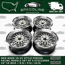 Jdm Work Vs Xv Style Wheels 19 8.5j 9.5j Dark Gunmetal Set Of 4 New