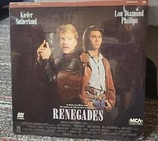 New RENEGADES LASERDISC 80s Kiefer Sutherland Crime Action 1989 SEALED LD
