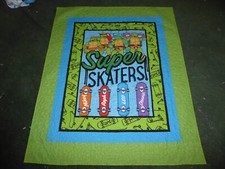  TEENAGE MUTANT NINJA TURTLES handmade panel quilt for lap, couch, wall, teen
