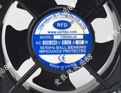 1pc new fan freeship RFD 12038A2H 220-240V 0.12A 21W 12CM 12038 #W1