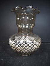 Wonderful Iridescent Vintage Glass Shade Etched