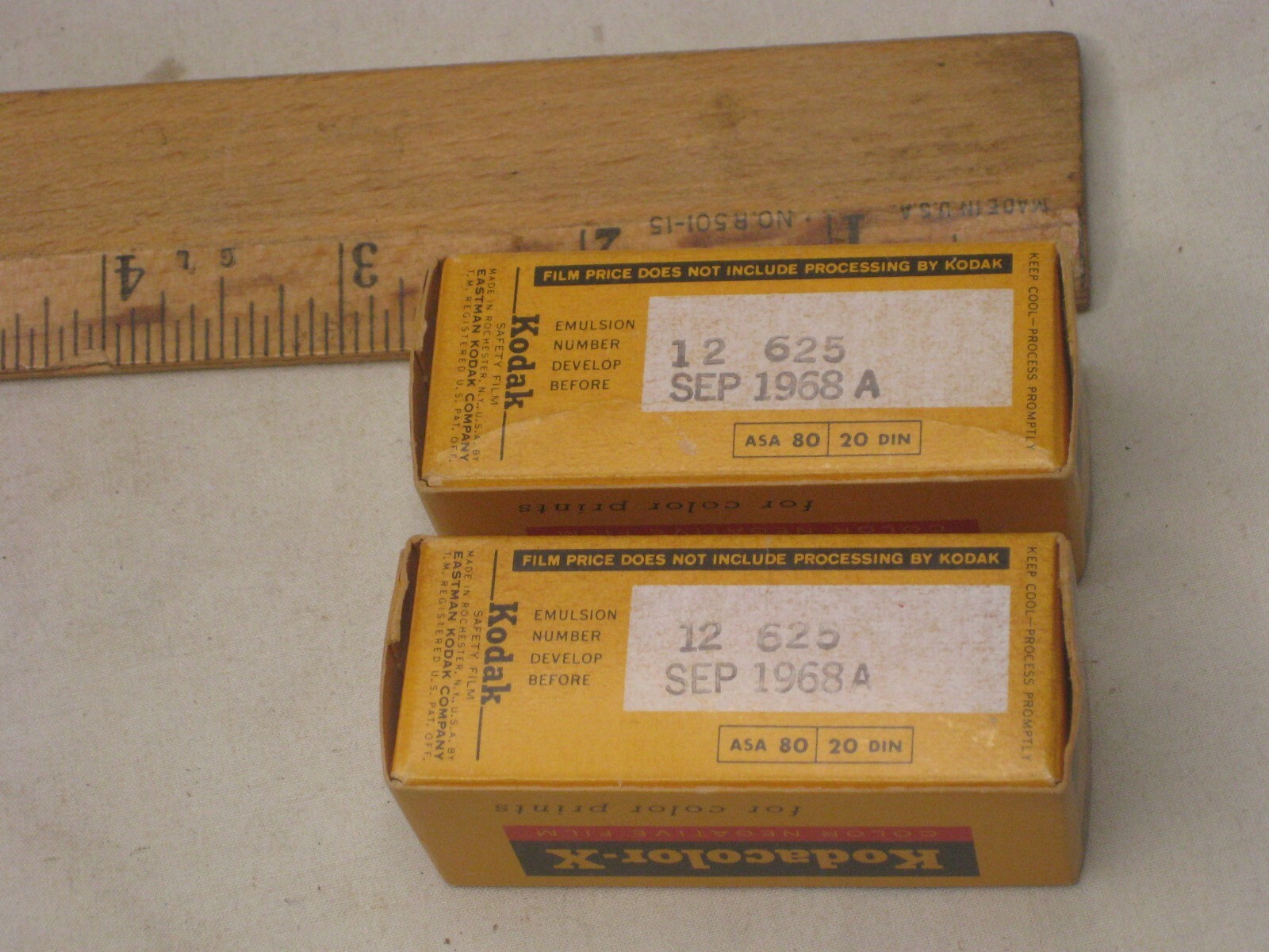 2 vintage KodacolorX CX 127 FILM NOS 1968 old unopened *expired Kodak