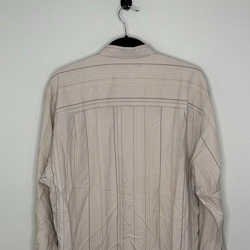 Tommy Bahama Men’s Ivory Striped Silk Button Up Short Sleeve Shirt Sz Large EUC - Picture 10 of 12